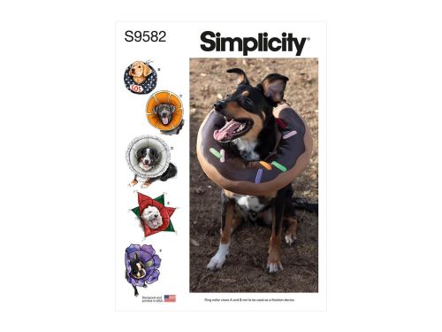 Simplicity Pattern S9582 PET ELIZABETHAN COLLARS- Size A (S-M-L)