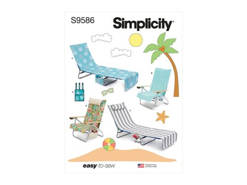 Simplicity Pattern S9586 LOUNGE/BEACH CHAIR COVER- Size OS (One Size Only)