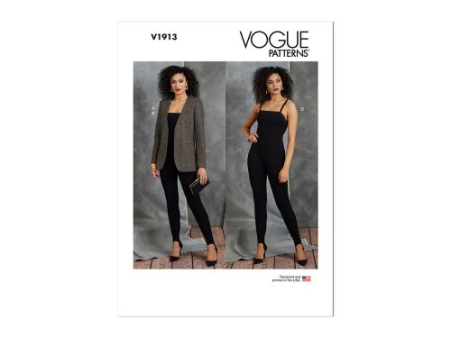 Vogue Pattern V1913 MISSES BLAZER & JUMPSUIT- Size B5(8-10-12-14-16)