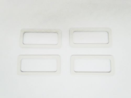 40mm Rectangle Ring White- 4pk- RW431