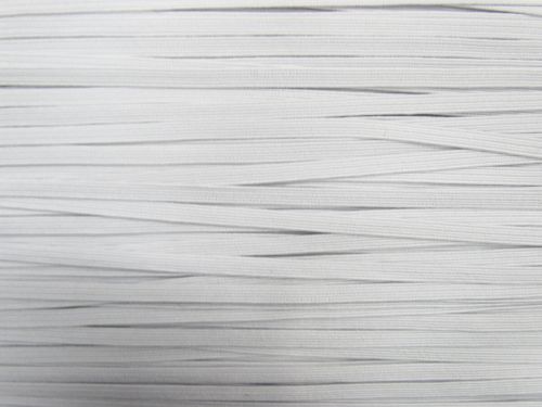 5mm Braided Elastic- White #T066