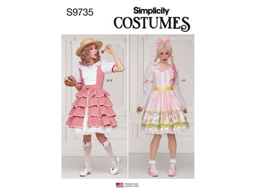 Simplicity Pattern S9735 Misses' Costume- Size D5 (4-6-8-10-12)