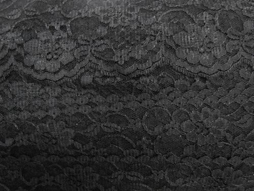 65mm Flowerbed Lace Trim- Black #T113