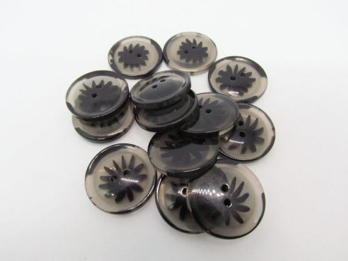 25mm Button- FB474 Black