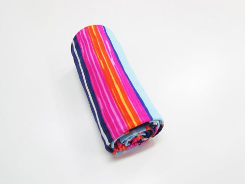 1m Mini Roll Remnant- Moonlight Stripe Spandex- Fireworks