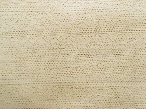 14mm Dainty Dots Cotton Lace Trim- Cream #T507