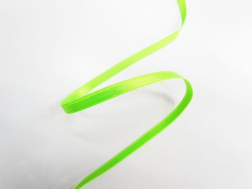 6mm Double Faced Satin Ribbon- Neon Green #T214