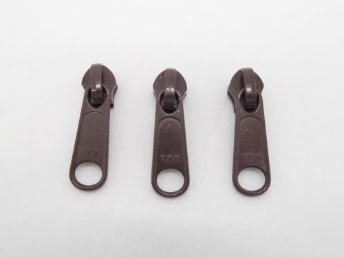 #5 Zipper Slide- Chocolate Brown- 3 Pack