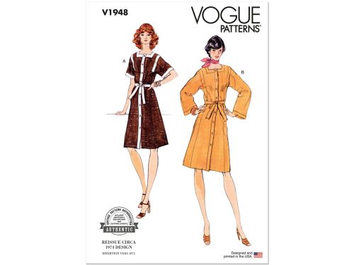 Vogue Pattern V1948 Misses Dress Vintage Elizabeth Burger- Size B5(8-10-12-14-16)