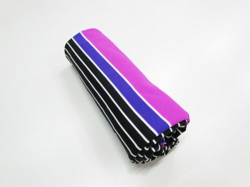 65cm Mini Roll Remnant- Laser Stripe Spandex- Grape