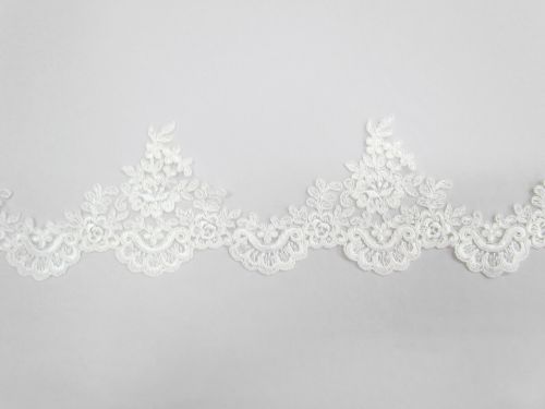 110mm Royal Flowers Lace Trim- Ivory #T254