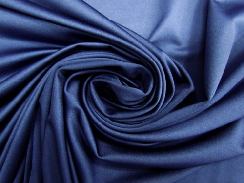 Italian Satin Look Jersey- Marine Blue #9974