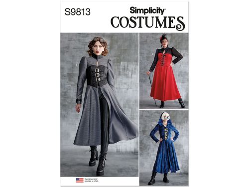 Simplicity Pattern S9813 Misses / Plus Costume- Size AA (10-12-14-16-18)