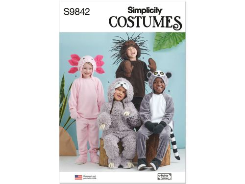 Simplicity Pattern S9842 Child Costume- Size A (3-4-5-6-7-8)