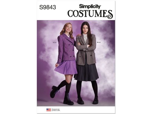Simplicity Pattern S9843 Misses Costume- Size U5 (16-18-20-22-24)