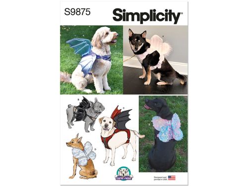 Simplicity Pattern S9875 DOG HARNESS WITH WINGS- Size A (S-M-L)