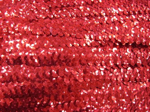 9.1m (10 yard) Roll of Stretch Sequin Trim- 2 Row- Scarlet T305