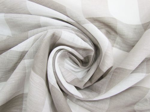 London Gingham Linen- Pebble #10753