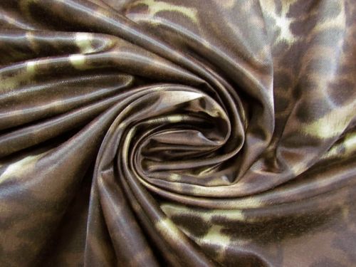 Leopard In The Desert Viscose Blend Satin #10920