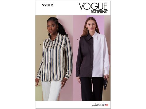 Vogue Pattern V2012 MISSES' SHIRT- Size H5(6-8-10-12-14)