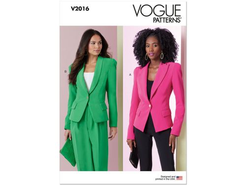 Vogue Pattern V2016 MISSES' JACKETS- Size H5(6-8-10-12-14)