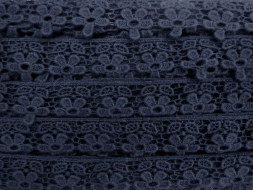 35mm Cotton Daisies At Night Lace Trim #T462