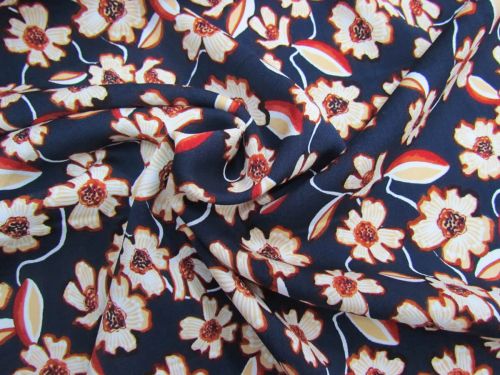 25m Roll of Midnight In Tuscany Stretch Crepe #7717