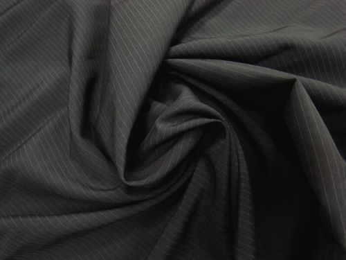 30m Roll of Pinstripe Suiting- City Grey #6536