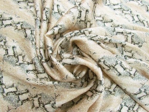 20m Roll of Serene Snake Viscose Satin #4052