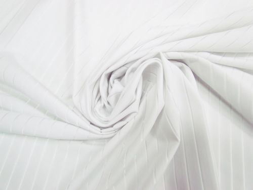 20m Roll of Sheer Stripe Spandex- White #4060
