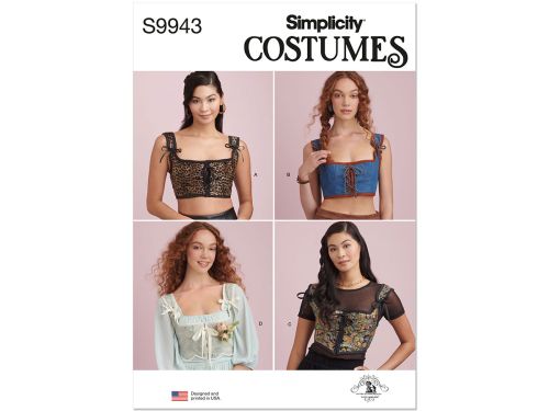Simplicity Pattern S9943 MISSES' CORSET COSTUMES- Size K5 (8-10-12-14-16)