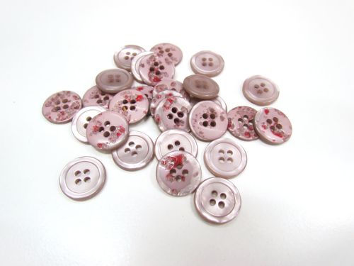 18mm Button- FB643 Mottled Mauve