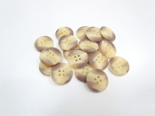 21mm Button- FB651 Cream & Grey