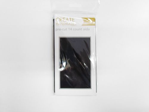 Precut 14 Count Aida Cloth- 36cm x 45cm- Black