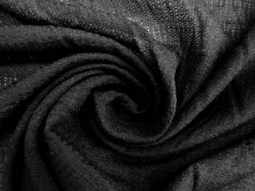 Tencel Blend Voile Seersucker- Moody Black #11239