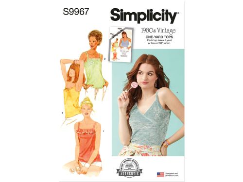 Simplicity Pattern S9967 MISSES' PULLOVER KNIT TOPS- Size A (6-8-10-12-14)