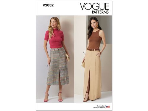Vogue Pattern V2032 MISSES SKIRT / PANTS- Size B5(8-10-12-14-16)