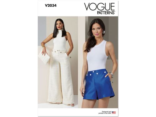 Vogue Pattern V2034 MISSES SKIRT / PANTS- Size B5(8-10-12-14-16)