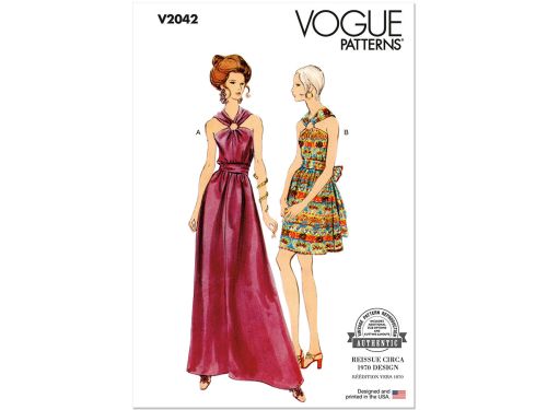 Vogue Pattern V2042 MISSES DRESS- Size B5(8-10-12-14-16)
