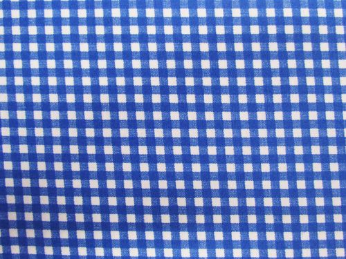 Gingham Check Cotton- Bold Royal