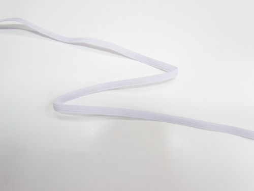 6mm Braided Elastic- Grey White T532