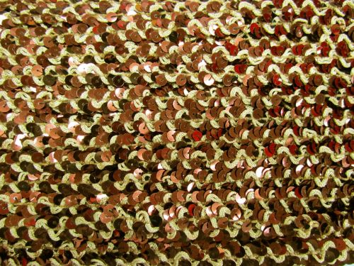 14mm Caramel Ripple Stretch Sequin Trim T536