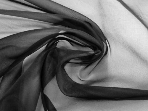 Silk Organza- Tango Black #11597