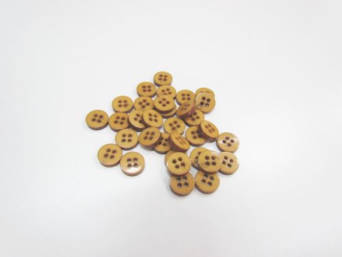 10mm Button- FB665 Brown