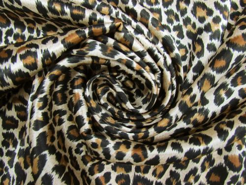 Lucky Leopard Charmeuse Satin #11747