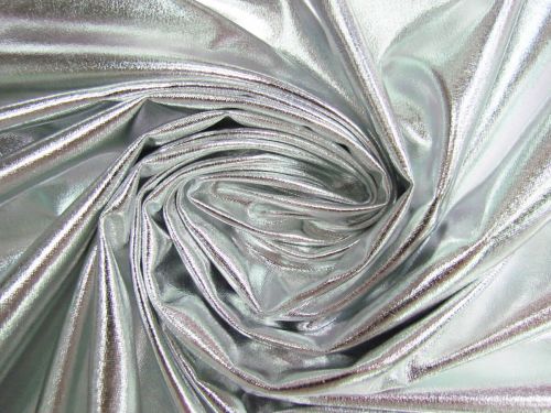 Liquid Foile Spandex- Lucky Silver #11827