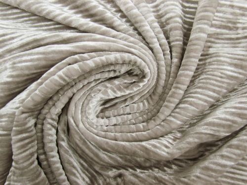 Stretch Crinkle Velvet- Stone Grey #11862