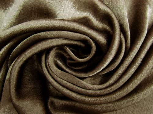 Textured Viscose Satin- Muted Brown #11890