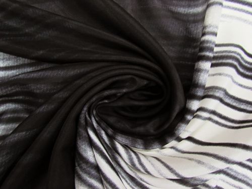 Ombre Tiger Silk Satin Chiffon #11998