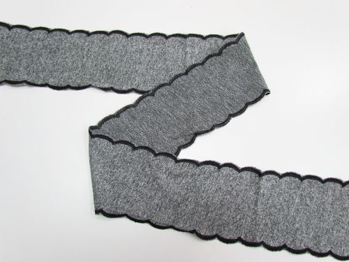 10cm Grey Clouds Scalloped Edge Trim #T629